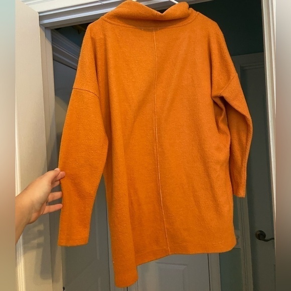 ANTHROPOLOGIE Orange Oversized Fleece Theresa Tunic - Picture 9 of 9